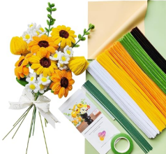 Rosa Tulip Bouquet Pfeifenreiniger Set, 400 Stück Pfeifenputzer zum Basteln 4 Farben Pipe Cleaner mit 20 Stück Grünem Bastelfaden, Geschenkband, Klebeband(Dunkelrosa, Mittelrosa, Hellrosa)