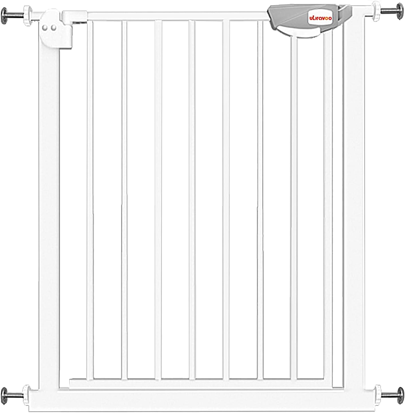 UBRAVOO Baby Gate for Dogs,Height 100CM Door Safety Gate for Child 76-84 cm Wide Auto Close Triple Lock Open Keep Stair Gate(Black)
