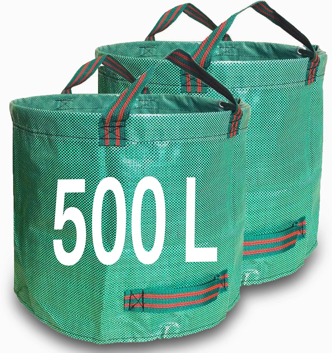 Singwow Robuste Gartensäcke – 500 L x 2 wiederverwendbare Säcke mit Griffen, ideal zum Sammeln von Abfällen, Blättern und Gras