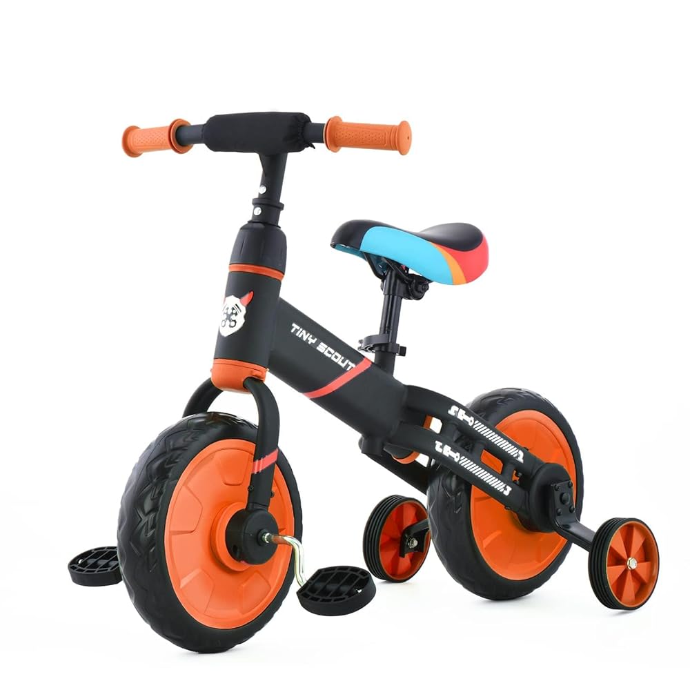 UBRAVOO Fit 'n Joy Kinderfahrrad Fahrräder, 4-in-1 Laufrad für Kinder mit Pedalen und Stützrädern, Trike-to-Bike Kinderrad für Jungen und Mädchen von 2 bis 5 Jahren (Rosa)