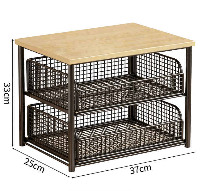 Double-layer coffee drawer storage