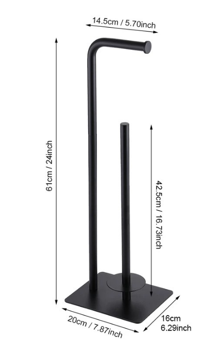 Floor-standing toilet roll holder