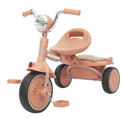 UBRAVOO Baby Dreirad, Klappbares Kleinkind-Dreirad mit Pedalen, Coole Lichter, Robuste Räder und Bequemer Sitz, Baby Erstes Lauflern-Dreirad für 1-5 Jahren im Alter Mädchen und Jungen (Blau)