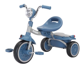 UBRAVOO Baby Dreirad, Klappbares Kleinkind-Dreirad mit Pedalen, Coole Lichter, Robuste Räder und Bequemer Sitz, Baby Erstes Lauflern-Dreirad für 1-5 Jahren im Alter Mädchen und Jungen (Blau)