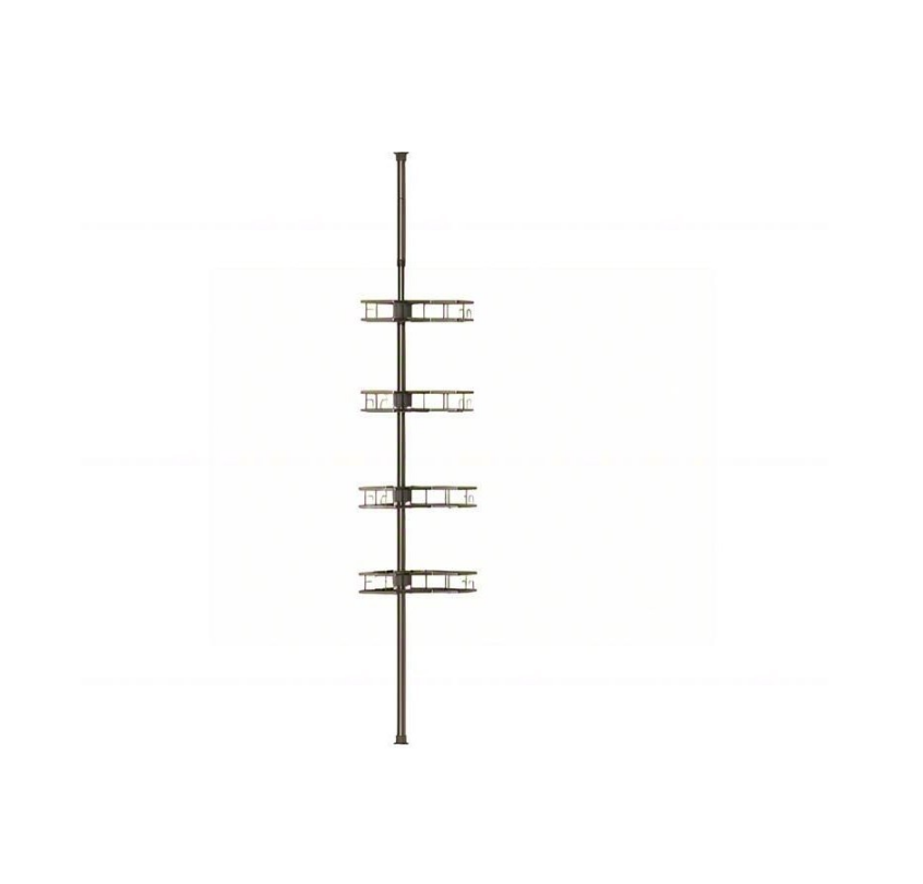 Extendable corner storage rack for bathroom