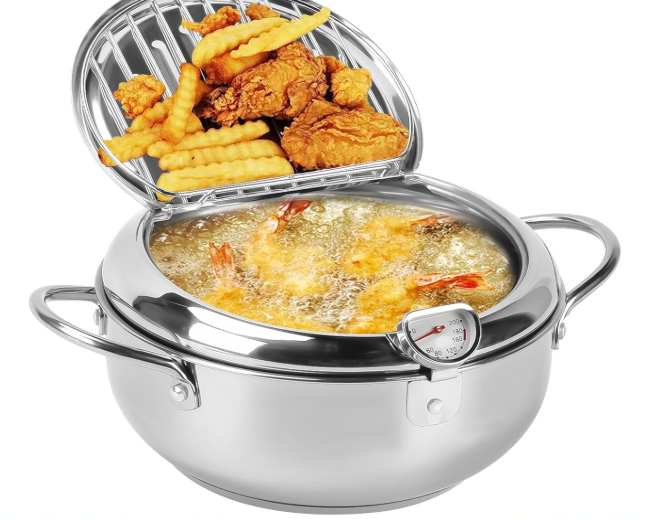 Commercial Japanese Deep Fryer – Stainless Steel High-Capacity Oil Pot for Restaurants & Food Stalls