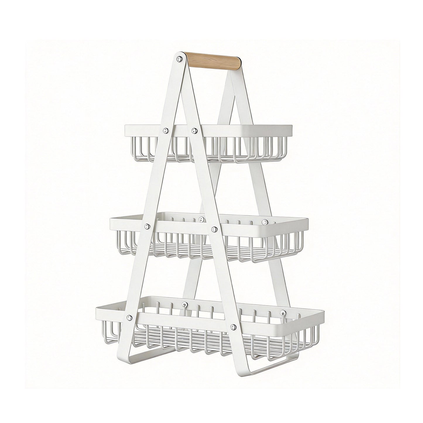 Portable fruit basket double-layer storage basket desktop storage basket snack storage rack drain basket fruit and vegetable basket
