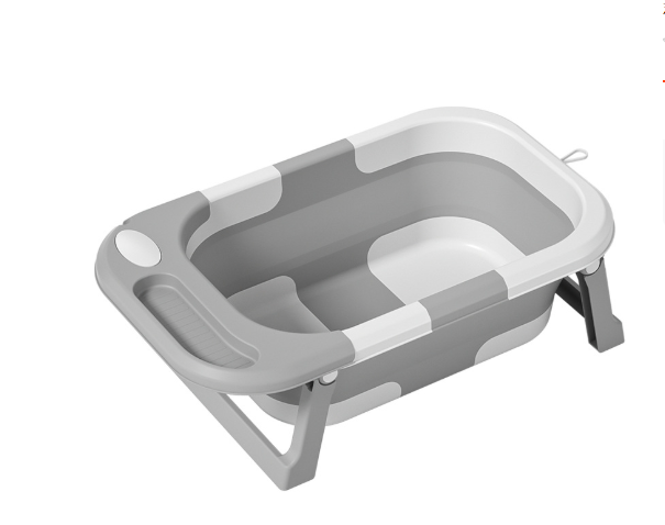 Baby Bath with Thermometer, Foldable Baby Bathtub, Non-Slip Portable Folding Bath with Seat Mat, Baby Bathtub, Baby Bathtub, Portable Travel Bathtub for Newborns from 0-36 Months baby bath tub baby bath