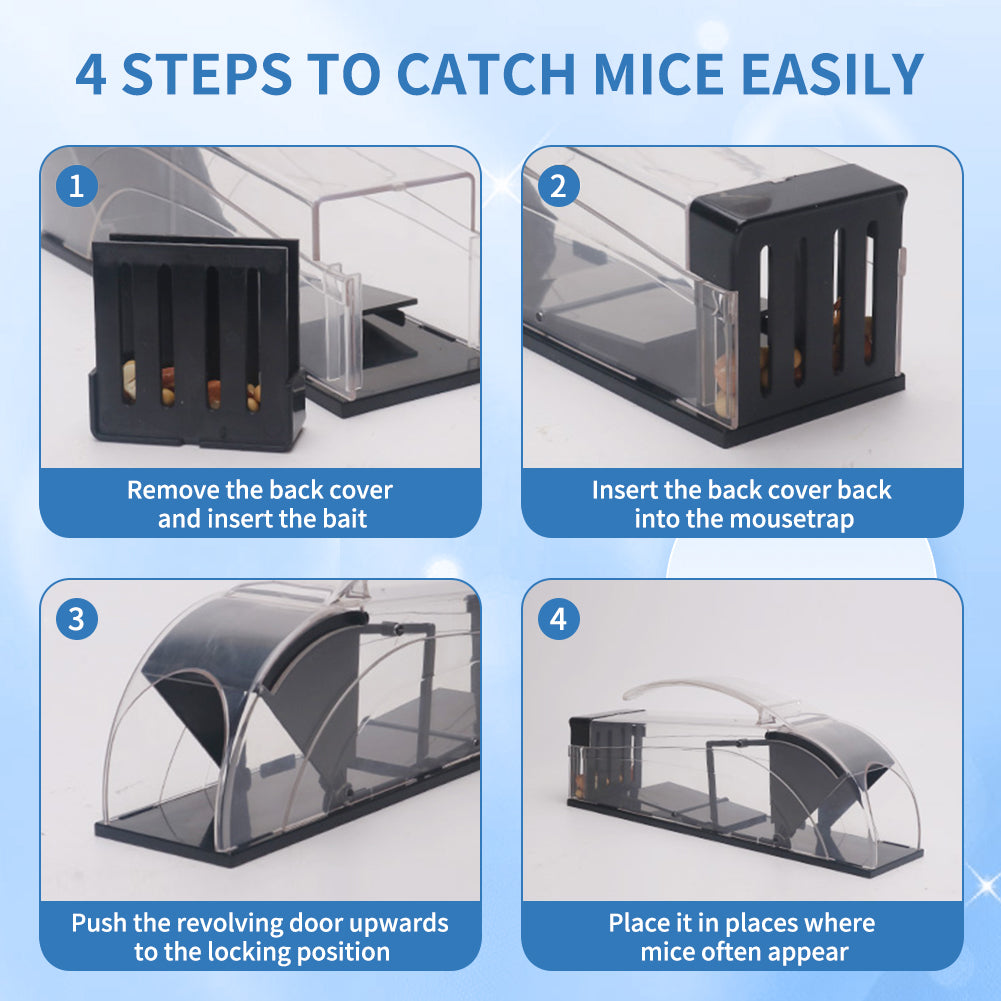2pcs Mouse Traps, Mice Traps For House, Rat Traps, Mouse Catcher, Mice Trap Indoor Quick Effective Safe Mouse Trap Mouse Catcher For Family