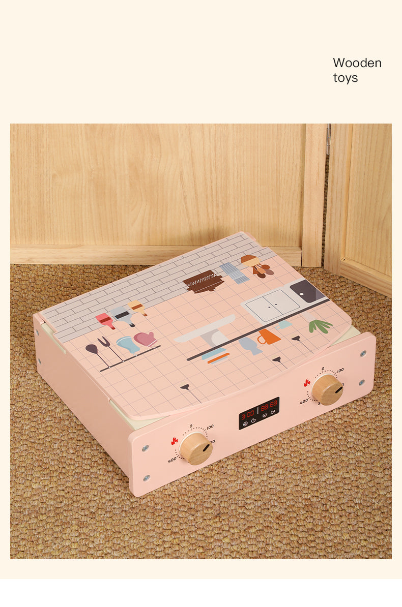 Spielzeugküche für Kleinkinder, Holzspielzeug, Kinderküchen-Spielset, Spiellebensmittel, Küchenzubehör, Kochset, Geschenk für Jungen und Mädchen, geeignet für 3, 4, 5, 6 Jahre