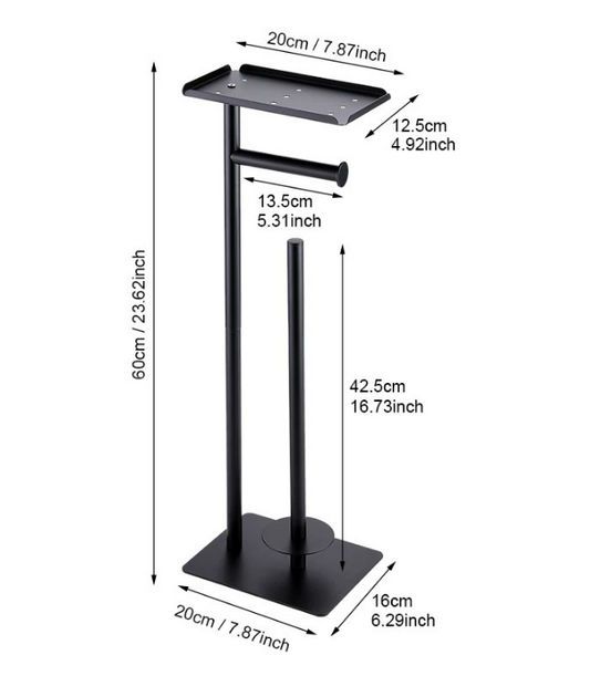Floor-standing toilet roll holder