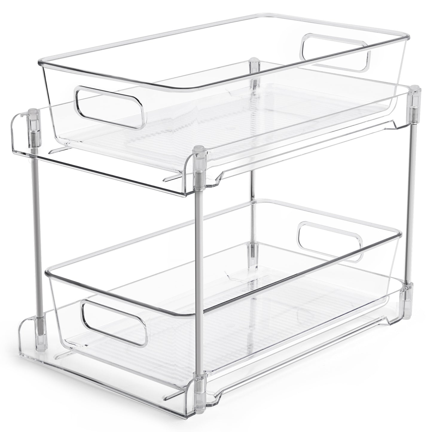 2 Tier Kitchen Storage and Organisation Cupboard Organiser, Under Sink Shelf, Under Cabinet Organizer , for Bathroom Kitchen Countertop
