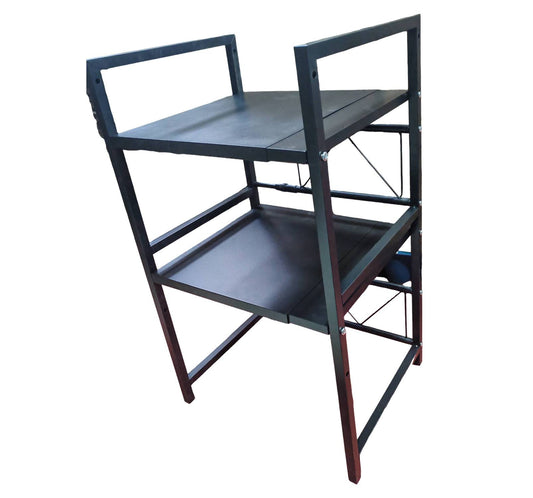 Black double-layer microwave oven rack