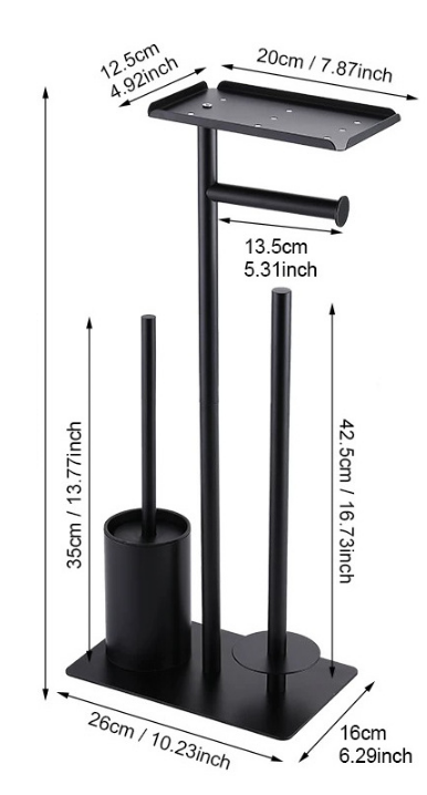 Floor-standing toilet roll holder